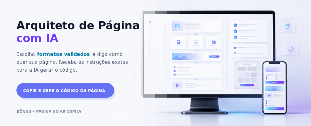 Banner do Arquiteto de Página com IA